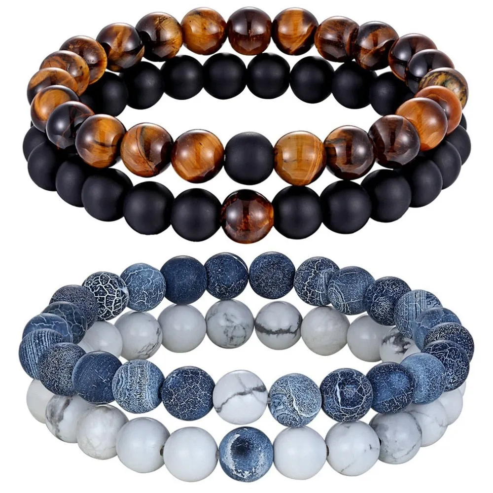 Natural Stone Yoga Beaded Bracelet