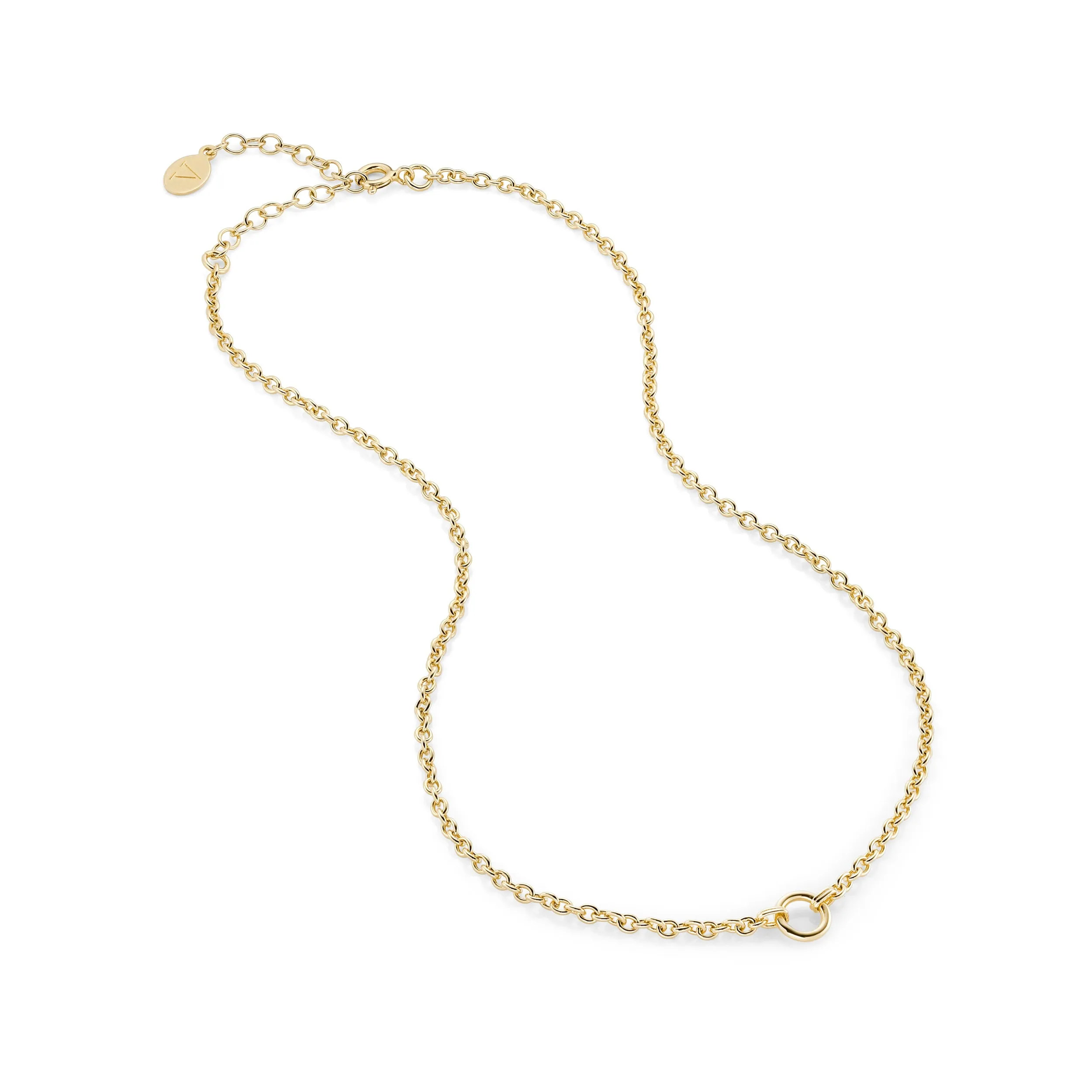 October: Rhodolite Charm on Carrier Chain