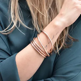 Original Gold Leaf Temple Bangle with Mantra | Champagne Gold