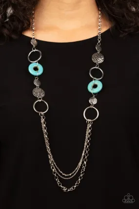 Paparazzi Necklace ~ Grounded Glamour - Blue