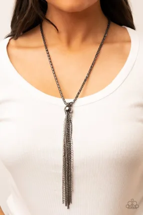 Paparazzi Necklace ~ Metallic MESH-Up - Black