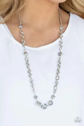 Paparazzi Necklace ~ Prismatic Pick-Me-Up - Silver