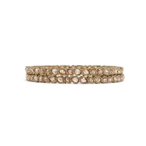 Pear Crystal Bangles in Champagne