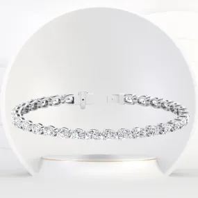 Pear Shape East To West Natural Diamond Tennis Bracelet 18K Solid Gold