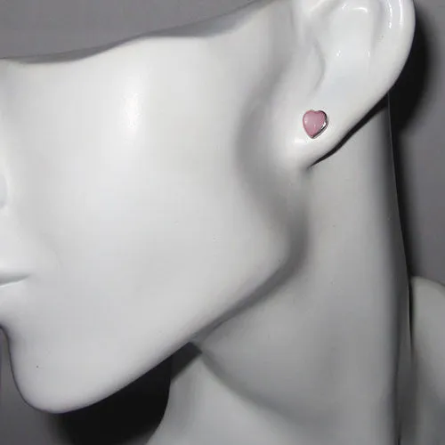 Pink Mother of Pearl Stud Earrings
