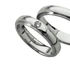 Platinum brilliant TWVS 0.06ct Diamond ring size L