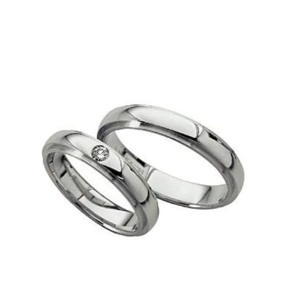 Platinum brilliant TWVS 0.06ct Diamond ring size L