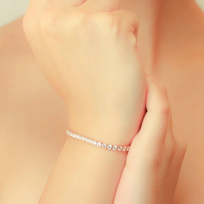 Prudence Round Prong Tennis Bracelet