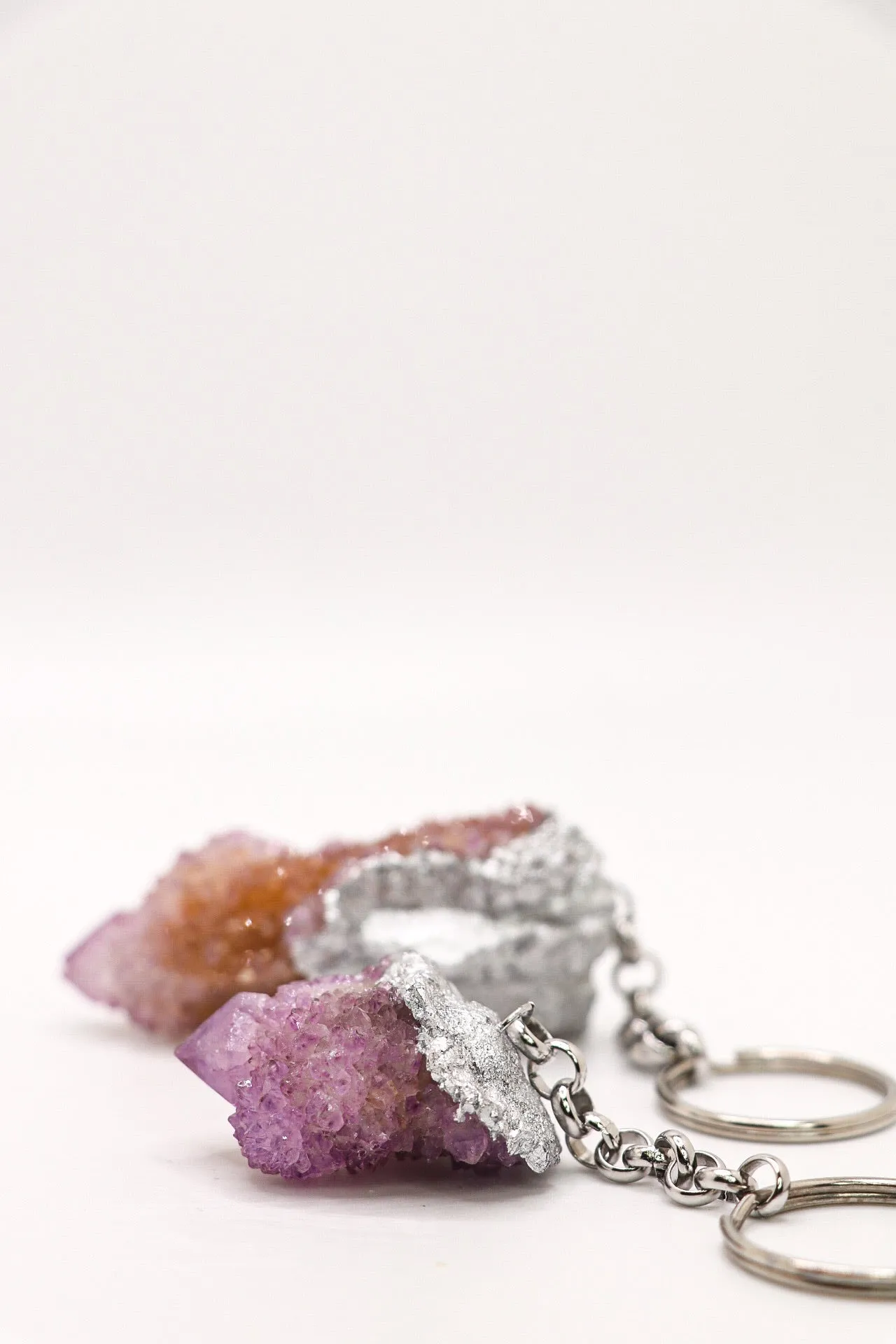 Purple Spirit Quartz Keychain