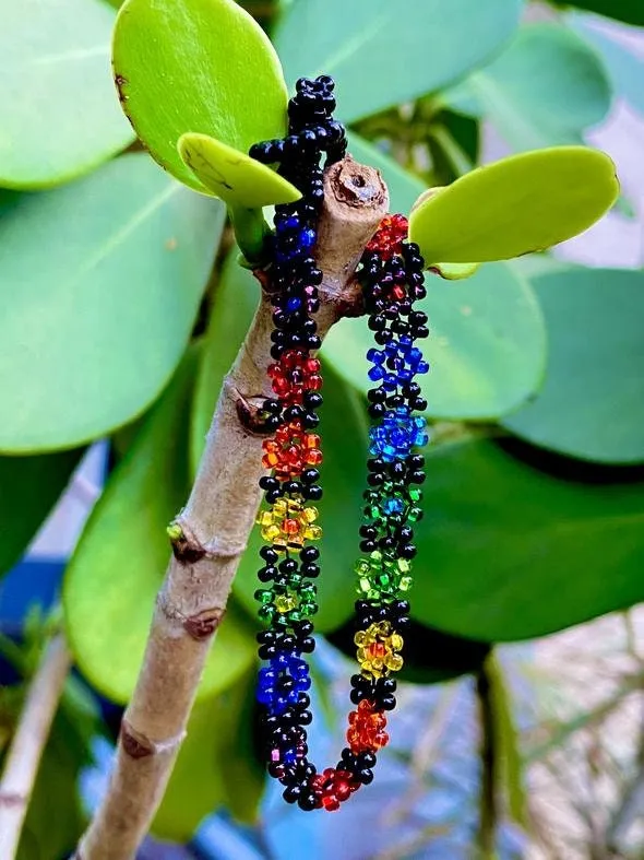 Rainbow Daisy Flower Bracelet