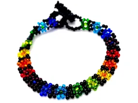 Rainbow Daisy Flower Bracelet