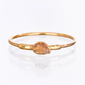 Raw Citrine Gold Ring