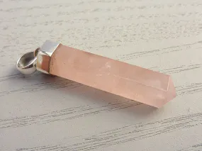 Rose Quartz Crystal Pendant A