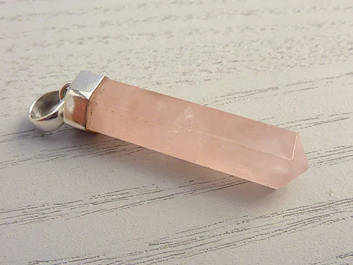 Rose Quartz Crystal Pendant A