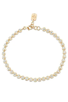 Rosette Tennis Bracelet - Yellow Gold