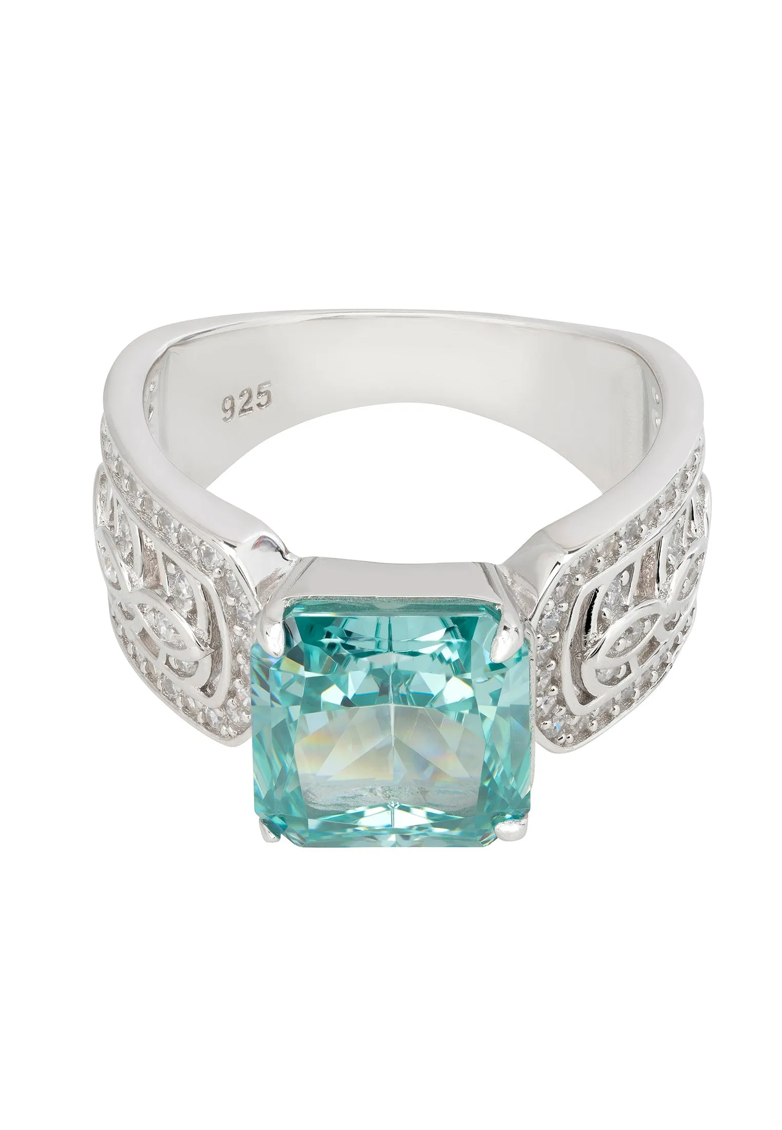 Rowena Cocktail Ring Aquamarine Silver