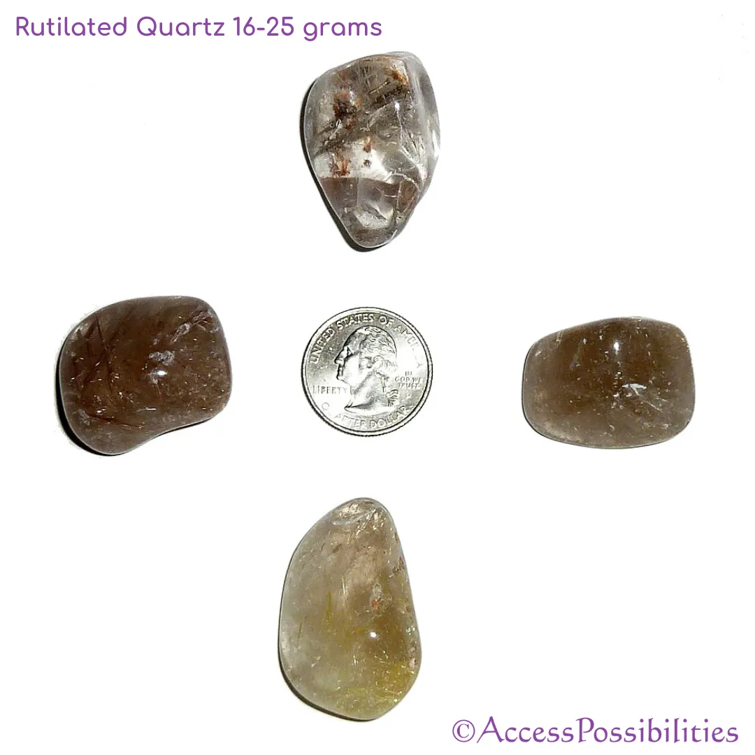 Rutilated Quartz Tumbled Stones From Brazil
