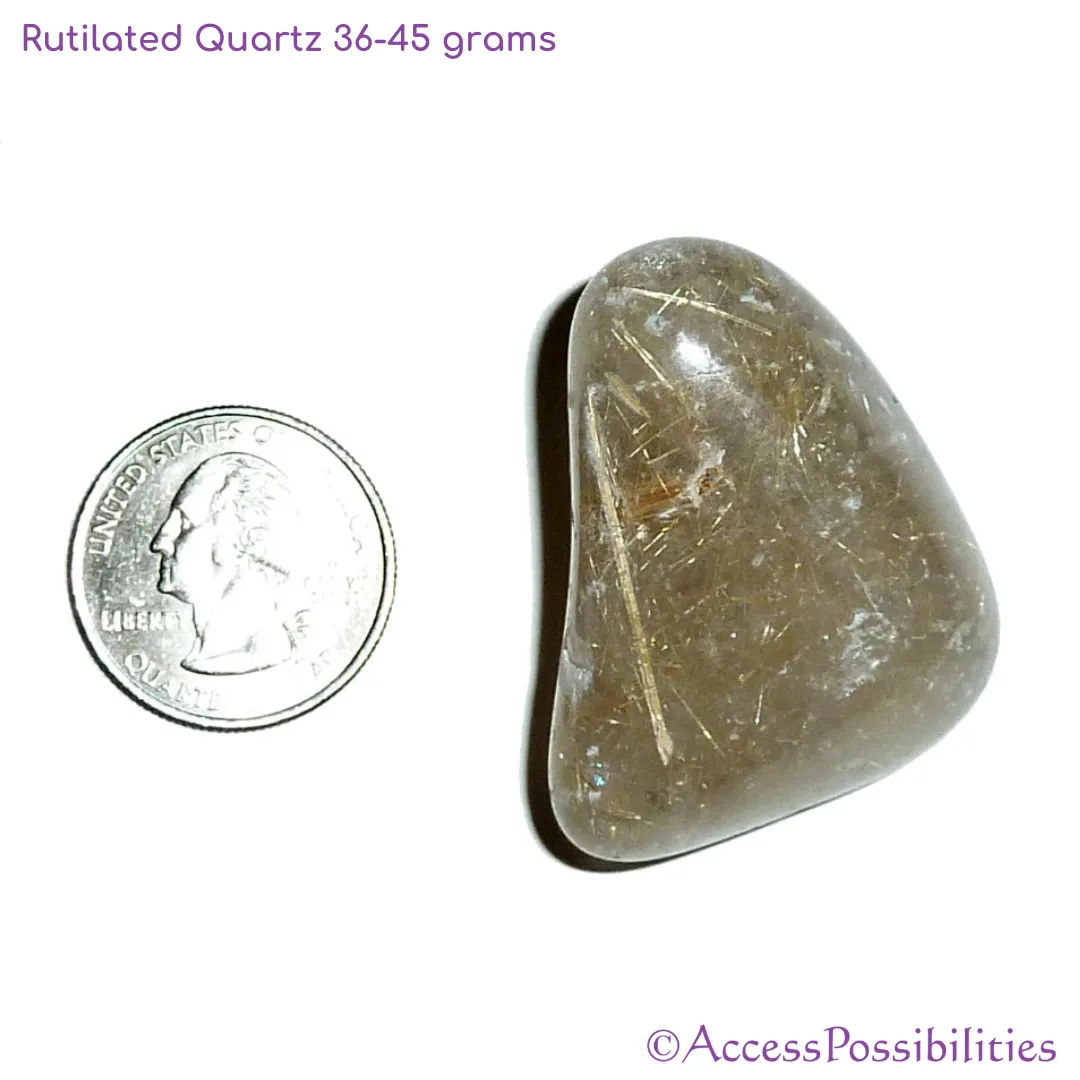 Rutilated Quartz Tumbled Stones From Brazil