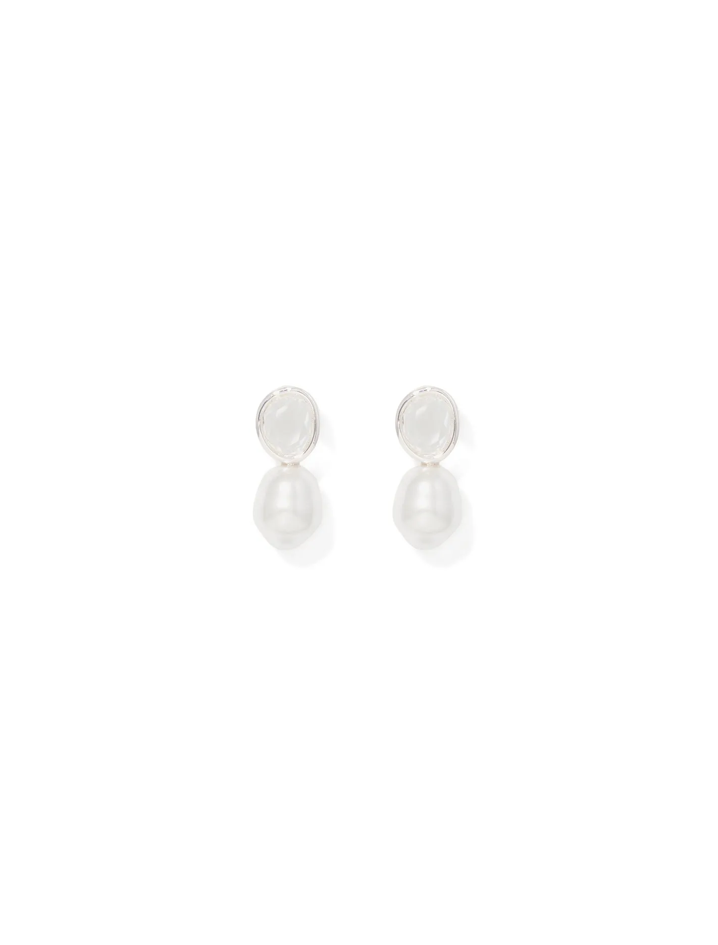 Savannah Stone And Pearl Stud Earrings
