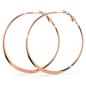 Semi Flattened Hoop Earrings 50mm