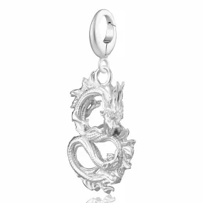 Silver Chinese Dragon Charm