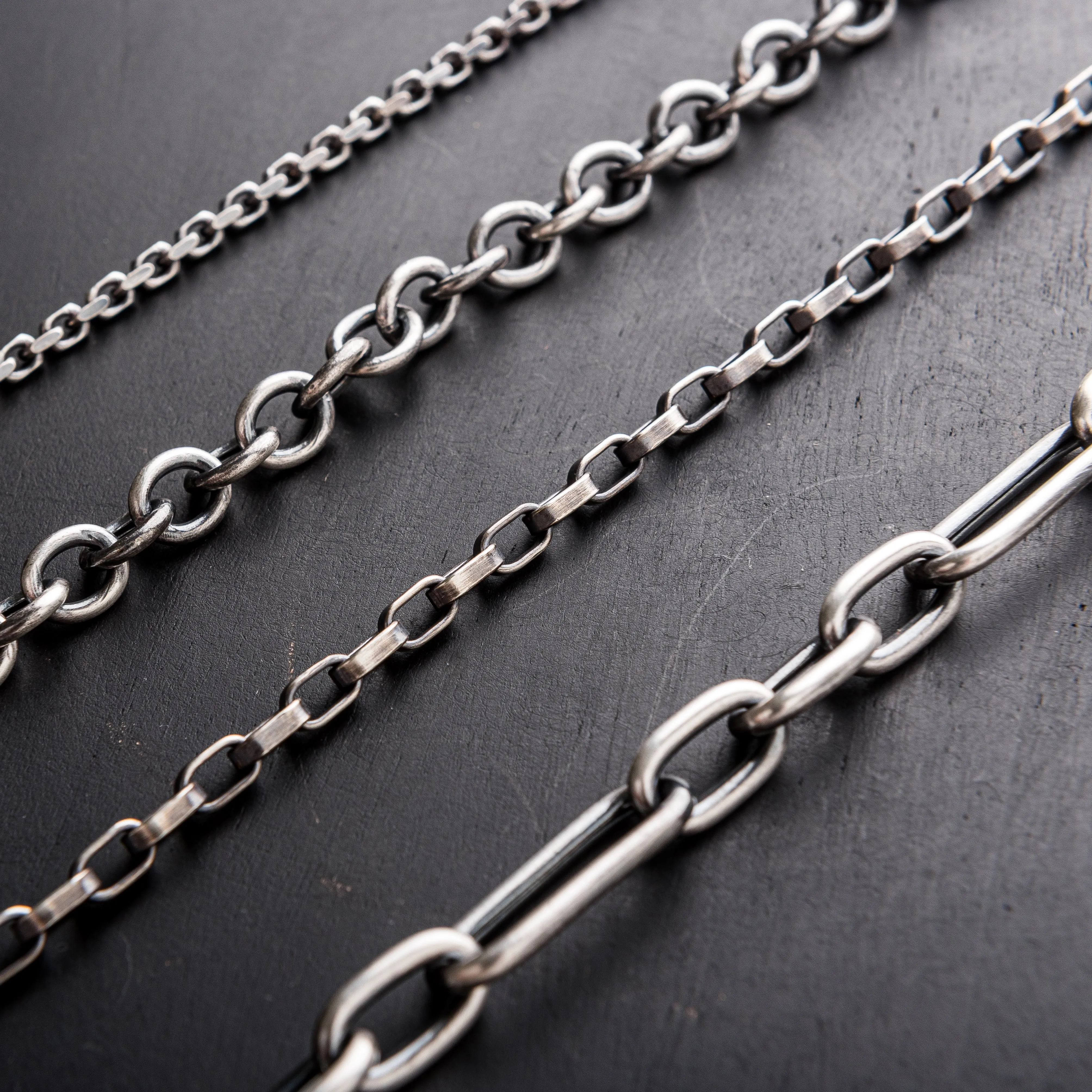 Silver Flat Edge Cable Chain Bracelet