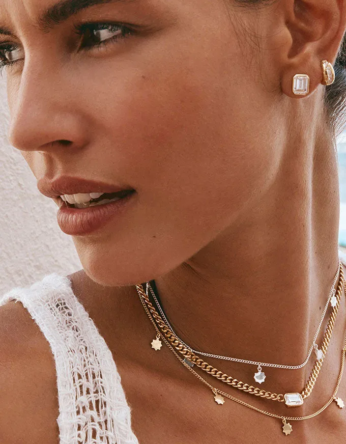 Silver Sunshine Charm Necklace