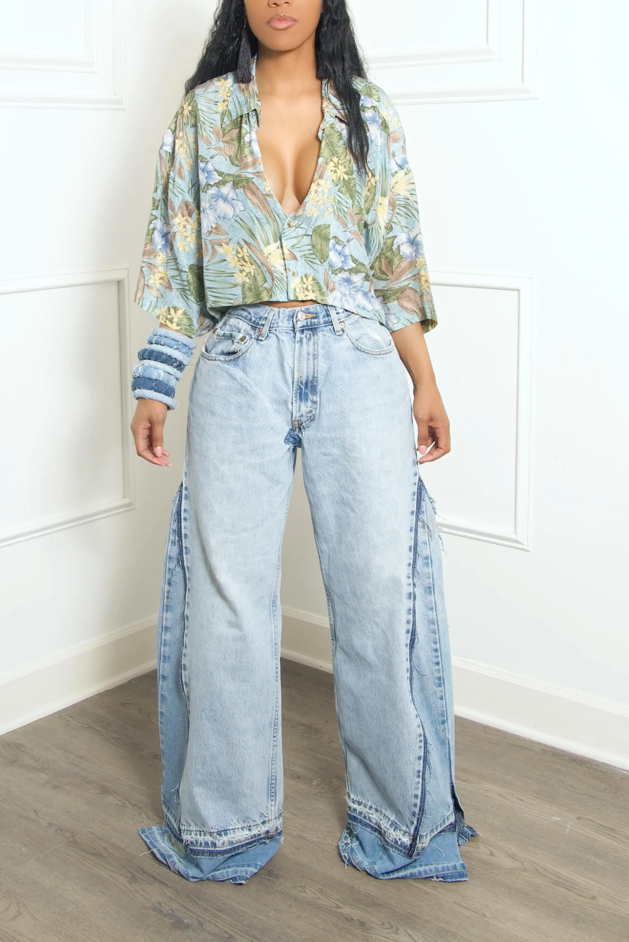 Skinny Denim mix Bangles 8 stack