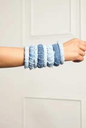 Skinny Denim mix Bangles 8 stack
