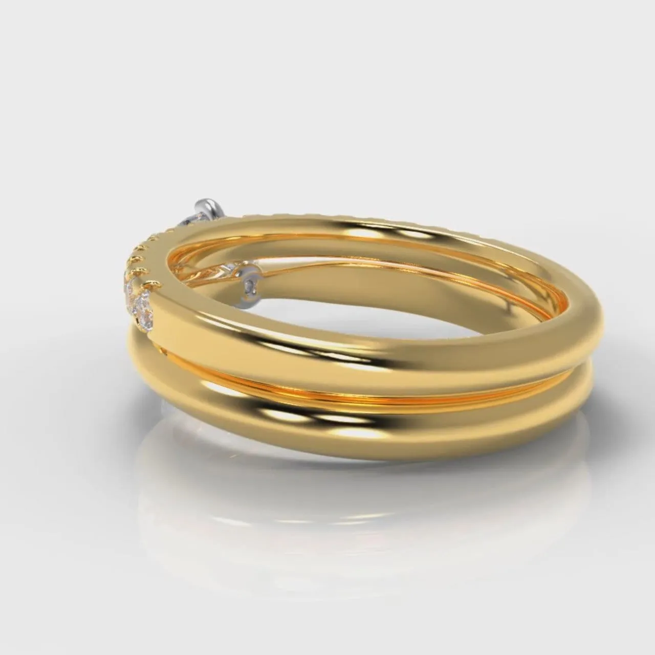 Star Solitaire Round Brilliant Bridal Set - Yellow Gold