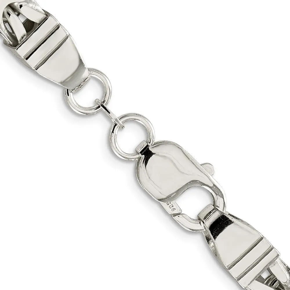 Sterling Silver 7.5mm Square Byzantine Chain