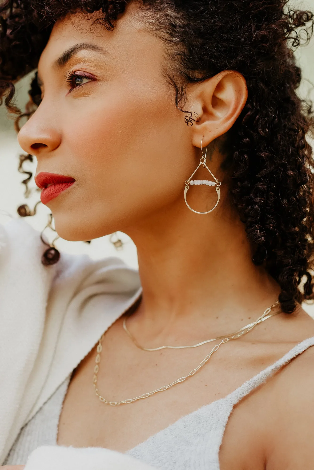 Sugarplum Earrings - Moonstone