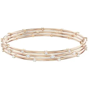 Swarovski Women's Cluster Bangle - MoonSun White Crystal Rose Gold Plated | 5486623