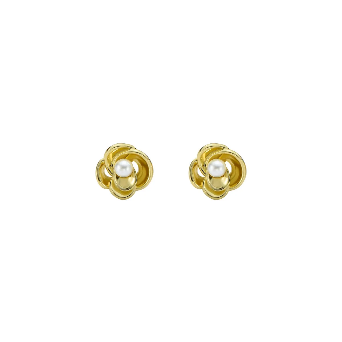 ted baker flo: pearl flower stud earrings gold tone