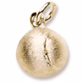 Tennis Ball Charm In Yellow Gold