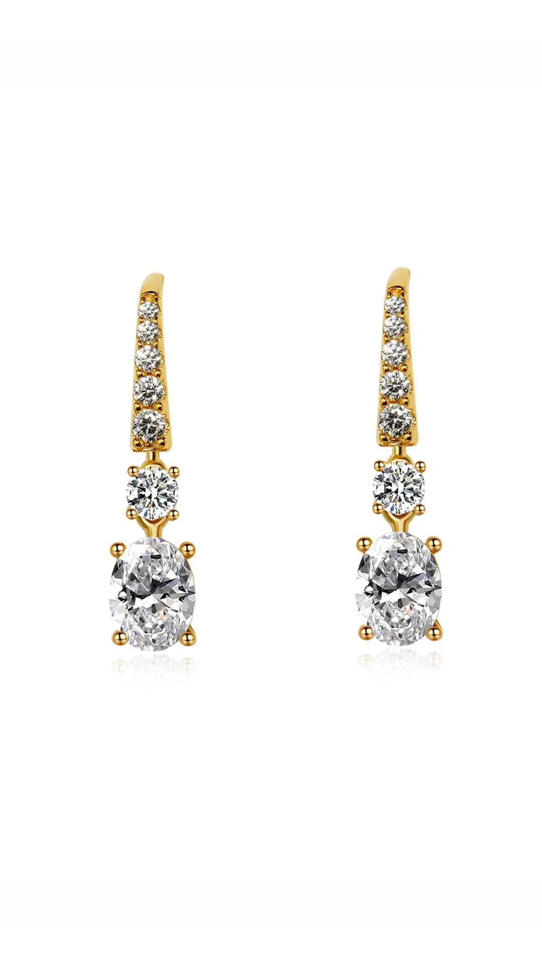 Thea Drop Oval 18K Gold Vermeil