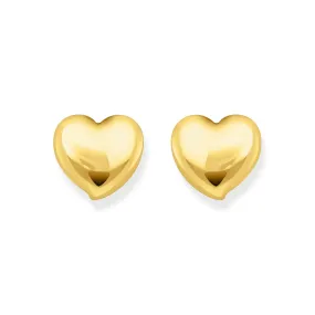 Thomas Sabo Gold Plated Sterling Silver Bold Heart Stud Earrings