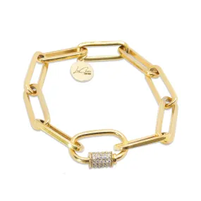 Throwback Crystal Link Charm Bracelet