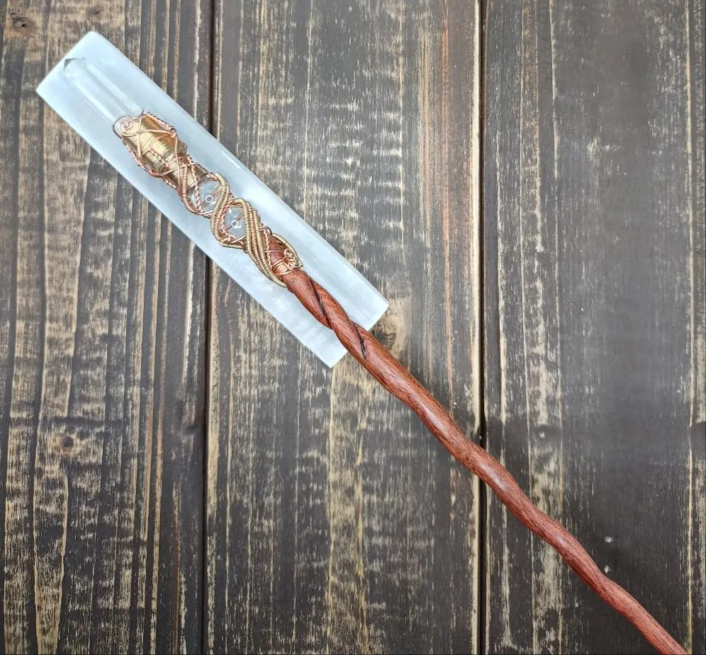 Titan Class Bloodwood and Gold Energy Healing Wand (ver 2.0) $205