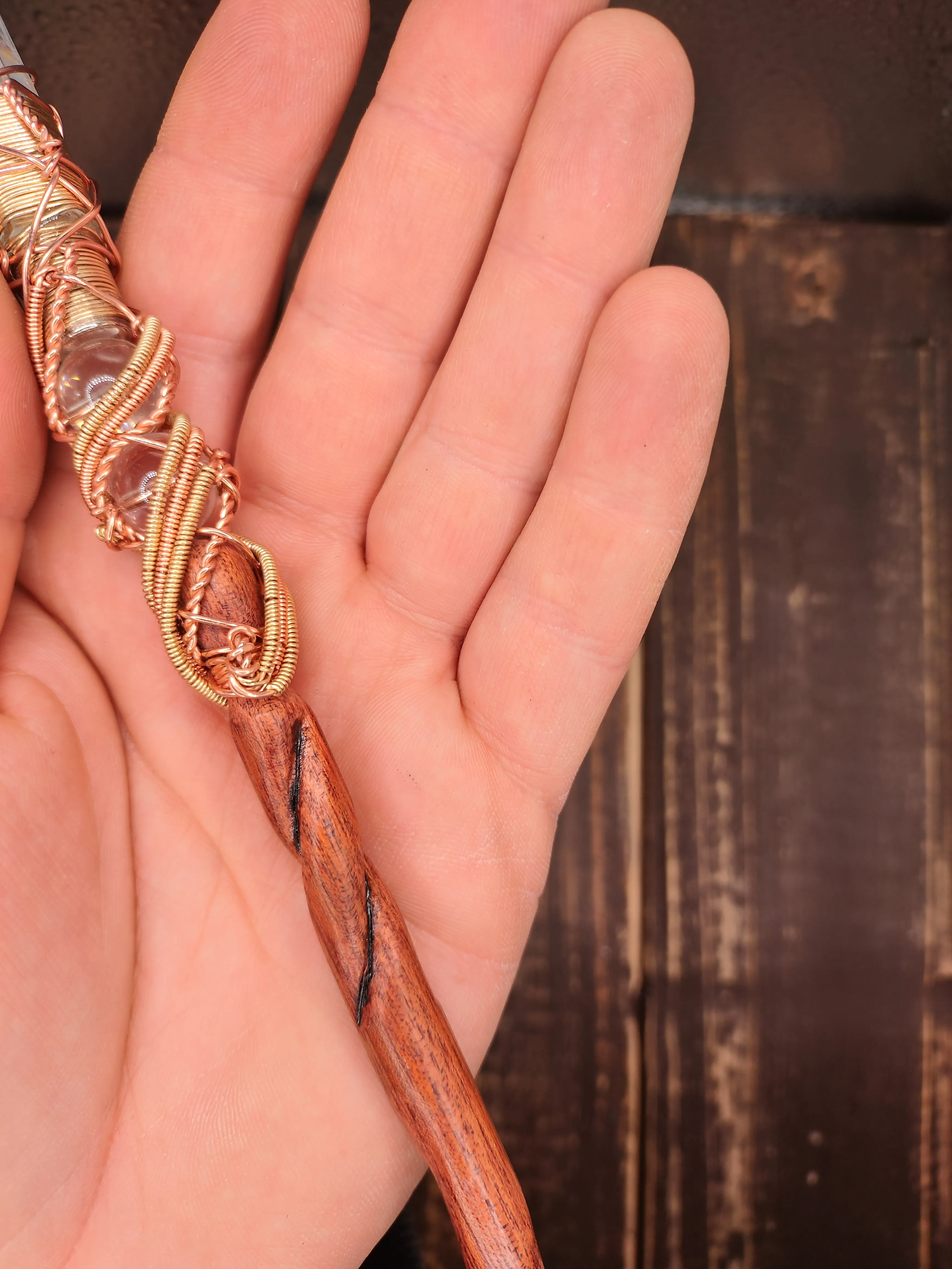 Titan Class Bloodwood and Gold Energy Healing Wand (ver 2.0) $205