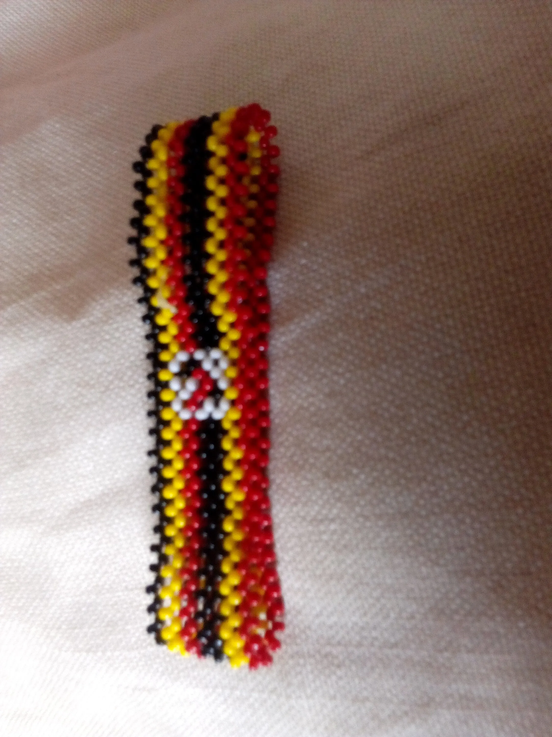 Ugadan flag beaded bracelets made in Kenya by the masaai/maasai/masai community