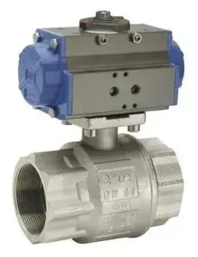 Valbia Actuated Brass Full Bore Ball Valve with Single Acting Actuator
