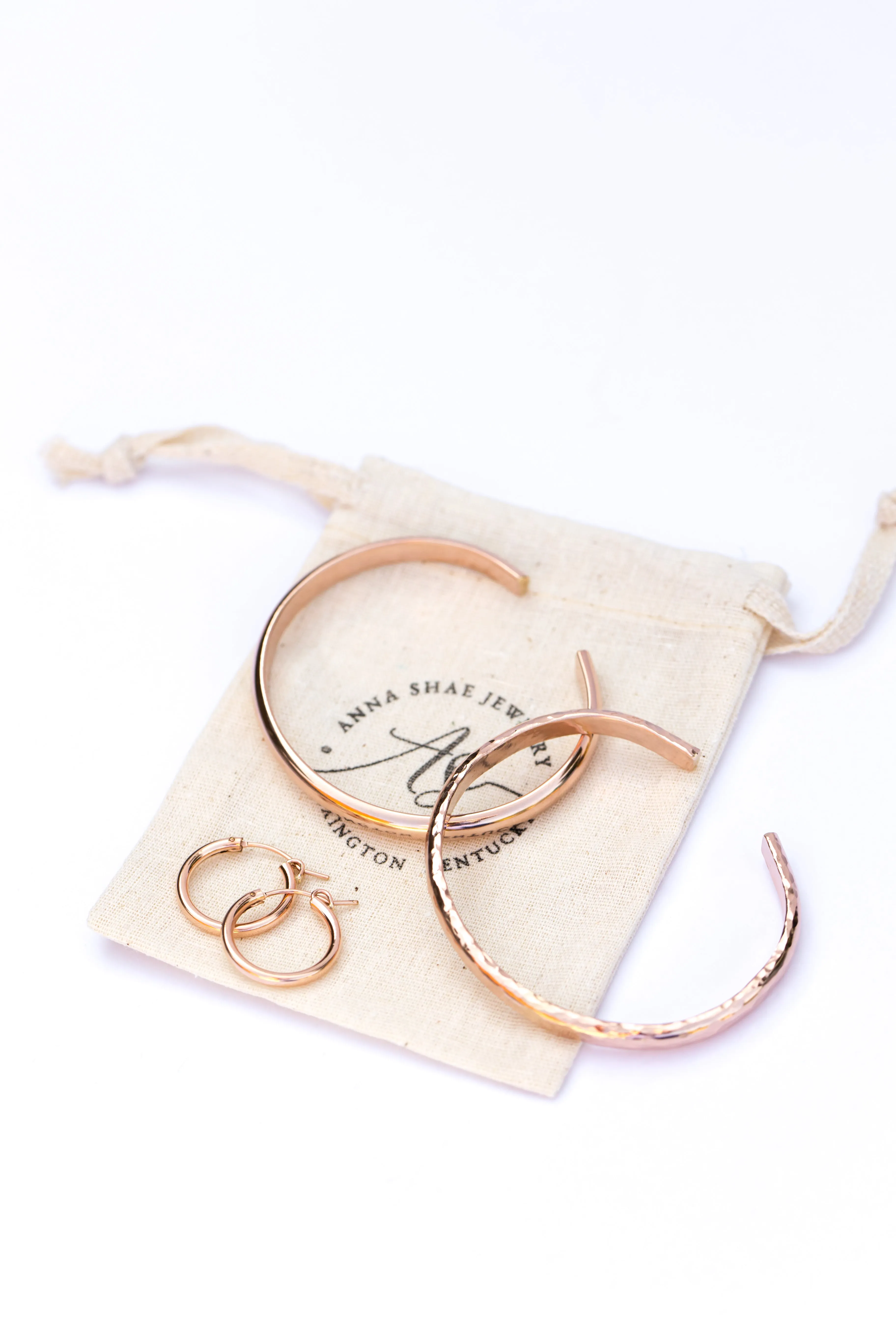 Wanderlust Rose Gold Bangle Cuff Bracelet