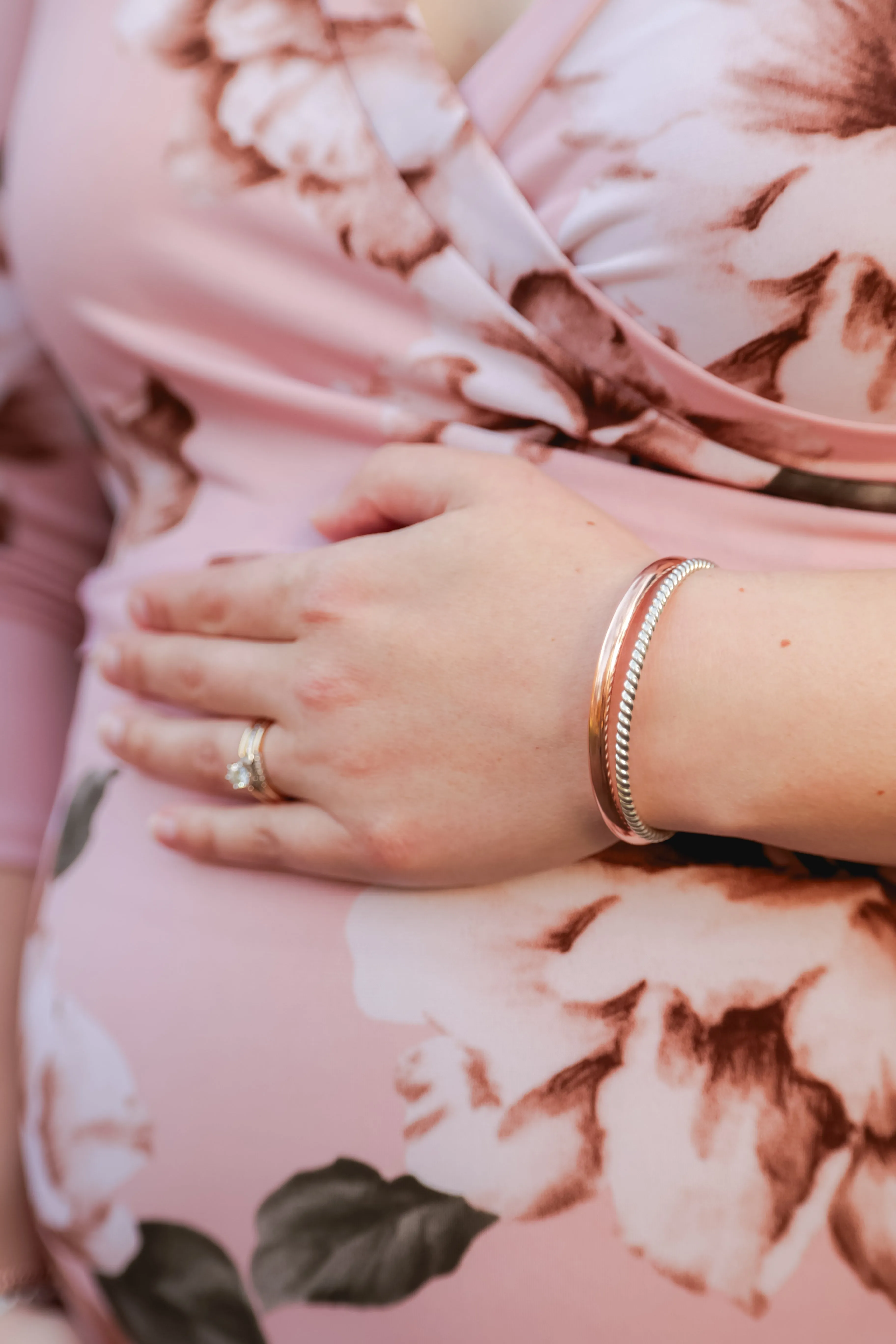 Wanderlust Rose Gold Bangle Cuff Bracelet