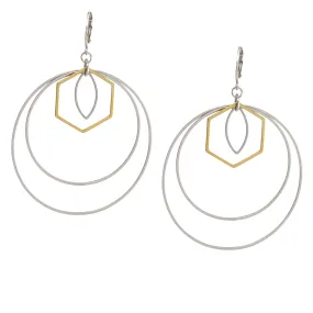 Waterproof "Imperméable” Large Luxe Hoops in Silver and Gold