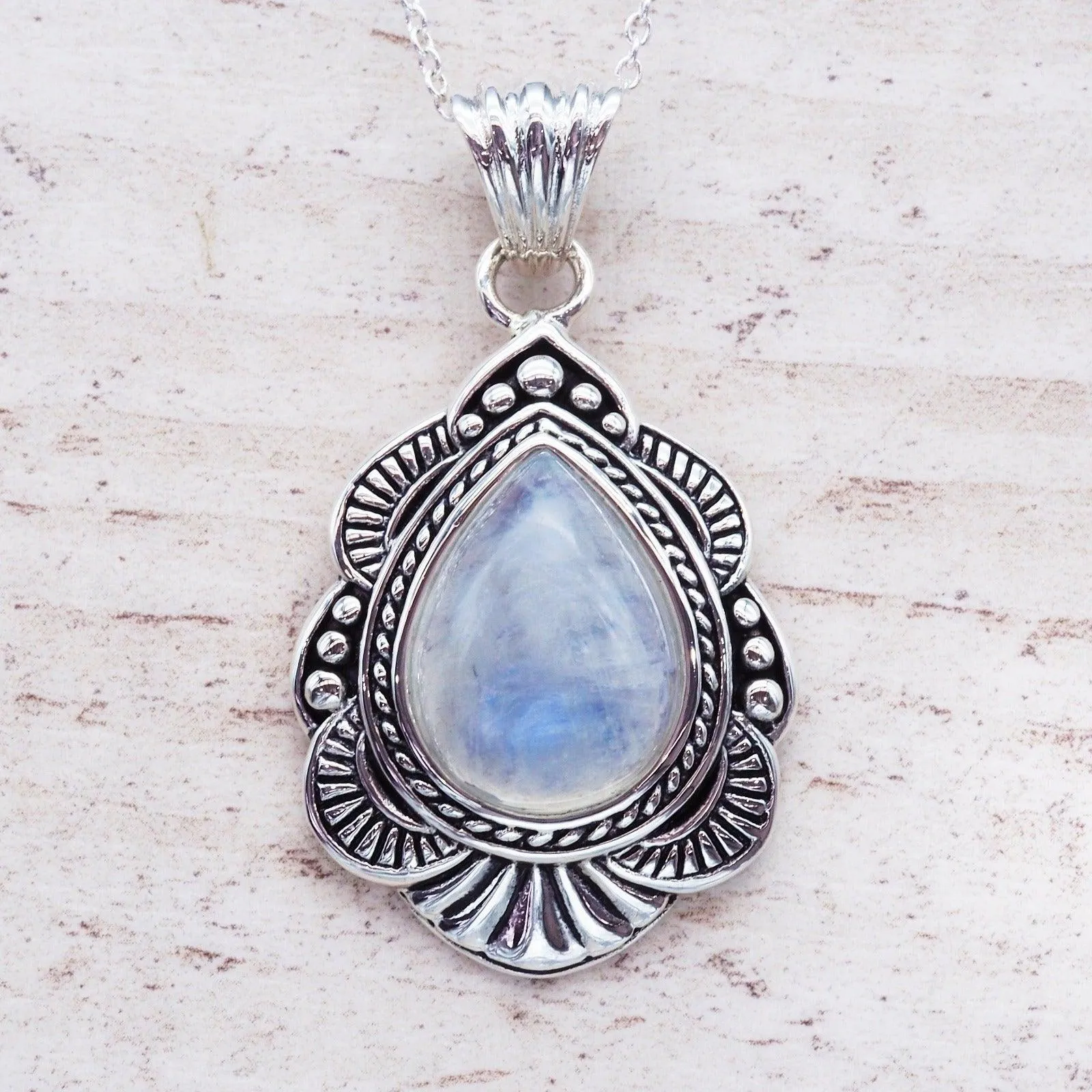 Wild Flower Moonstone Necklace