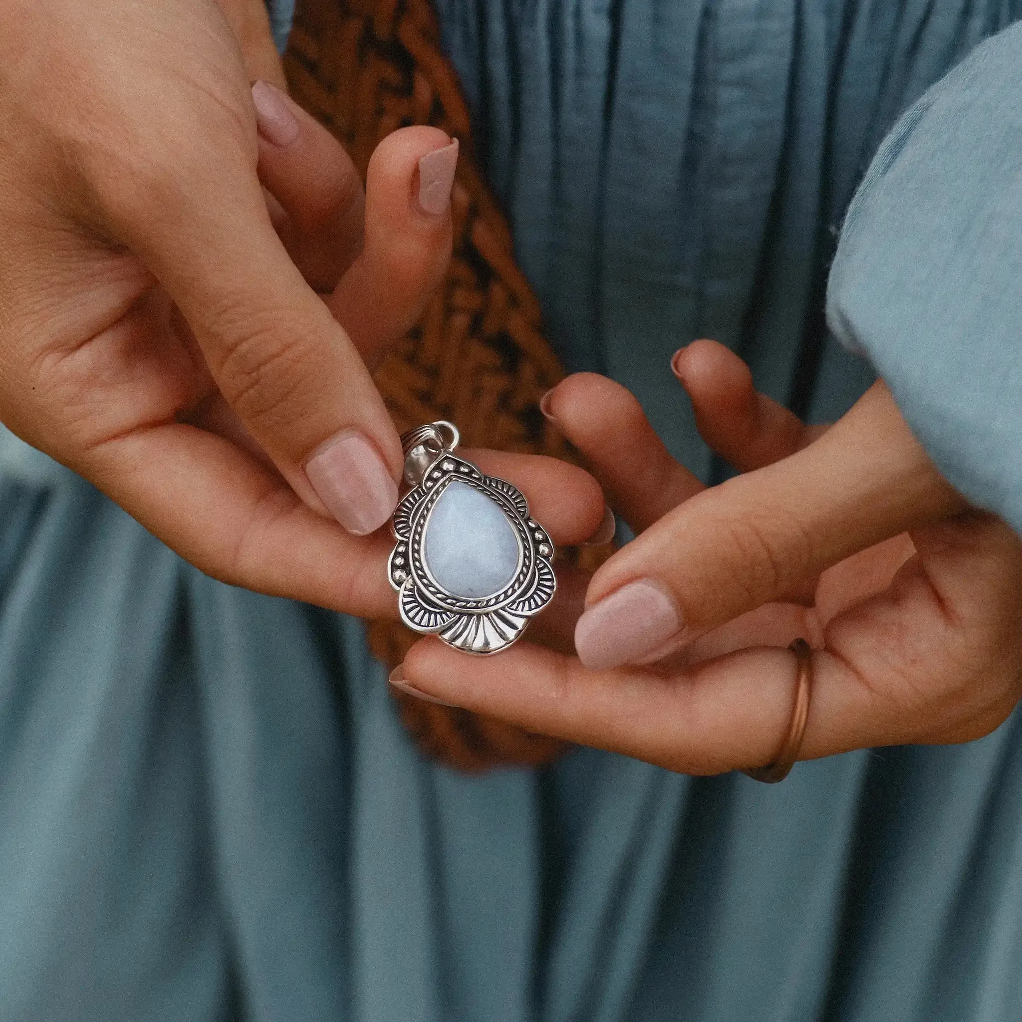 Wild Flower Moonstone Necklace